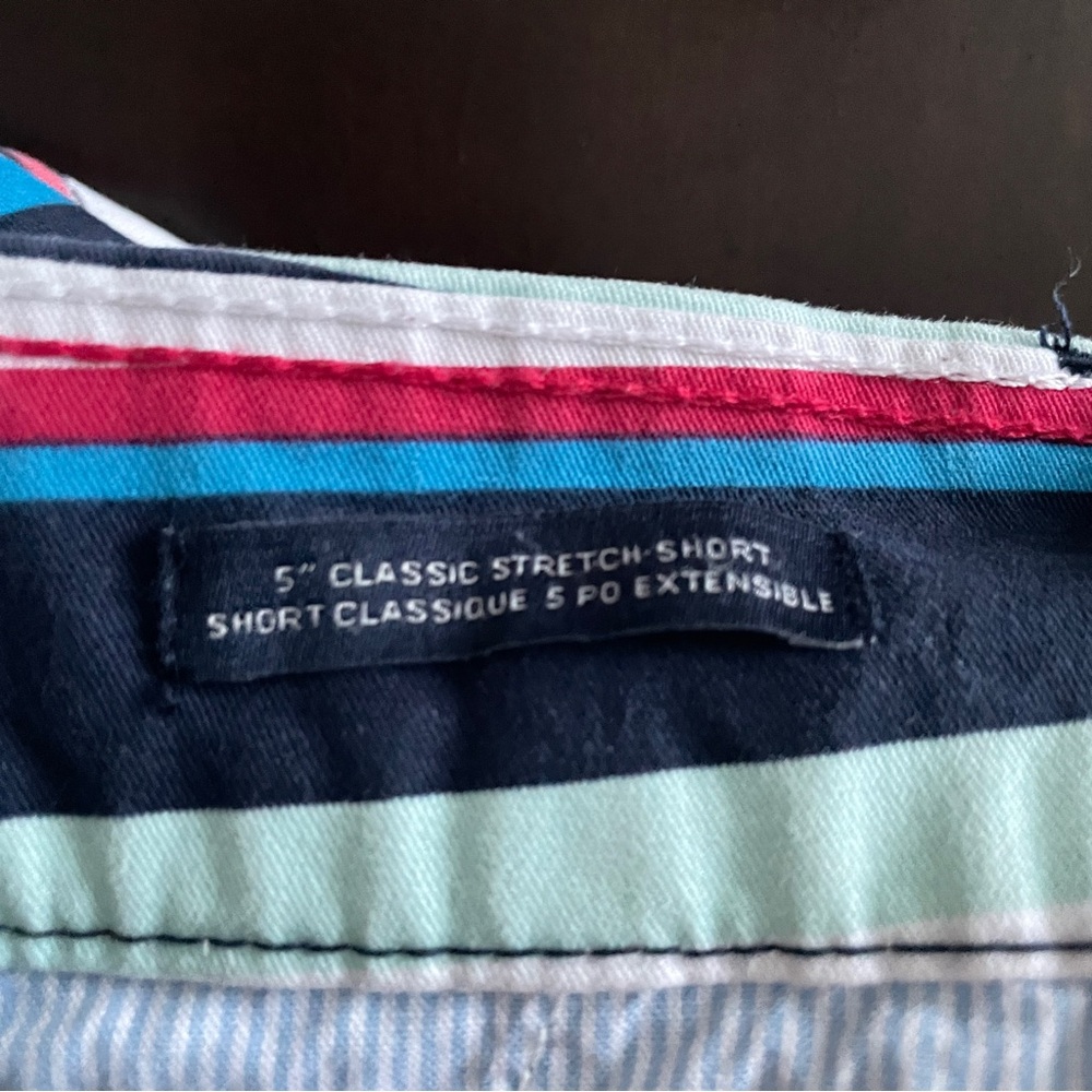TOMMY HILFIGER Short 4 Multi-Color Striped Chino Shorts Preppy Coastal Summer - Picture 10 of 11